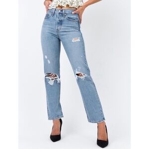 Levi’s 90’s wedgie straight leg ripped jeans 28